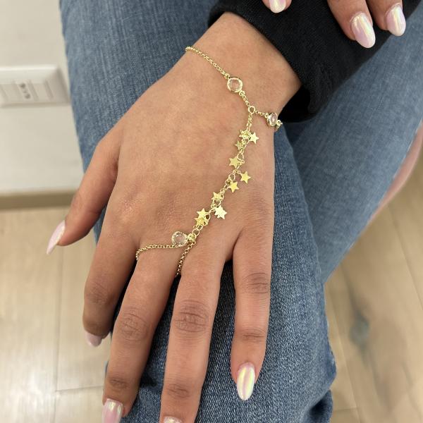 Baciamano in Argento 925 con cristalli