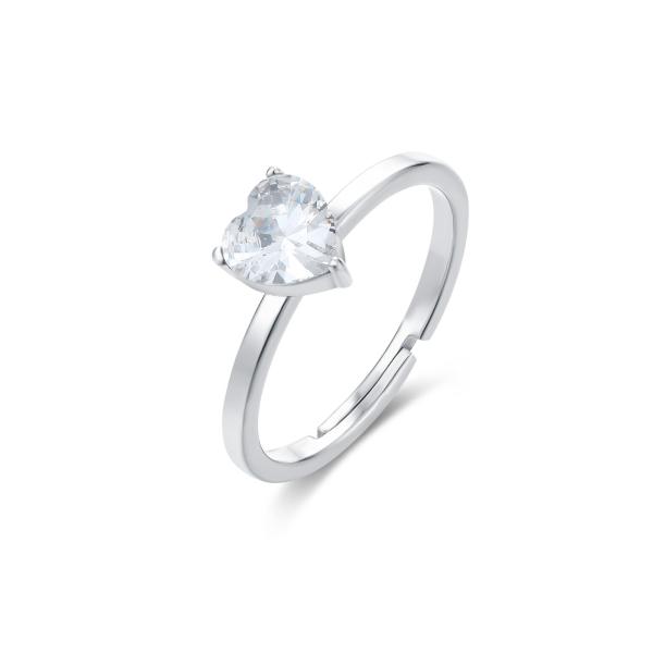 Anello cuore bianco