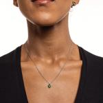Collana con cristallo cuore verde